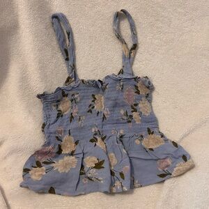 American Eagle Outfitters Light Blue Floral Camisole